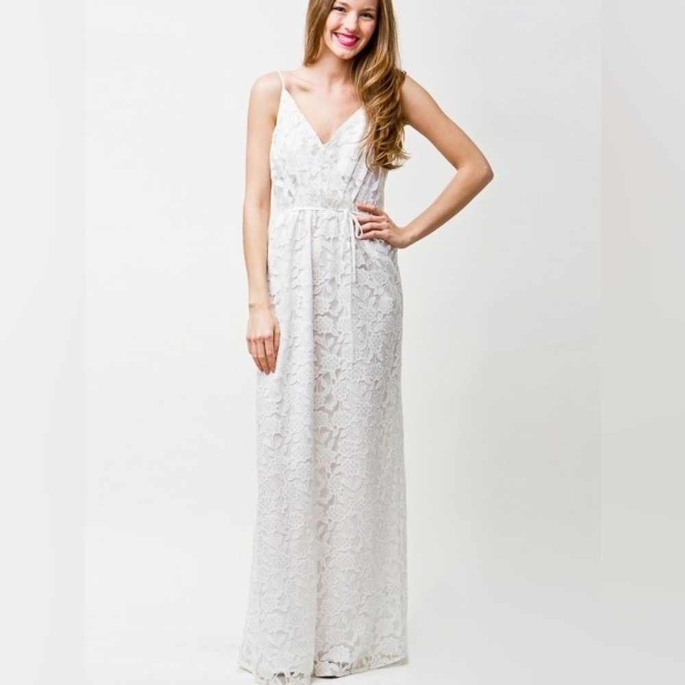 Yumi Kim Lace Maxi Wedding Dress White Women's XS